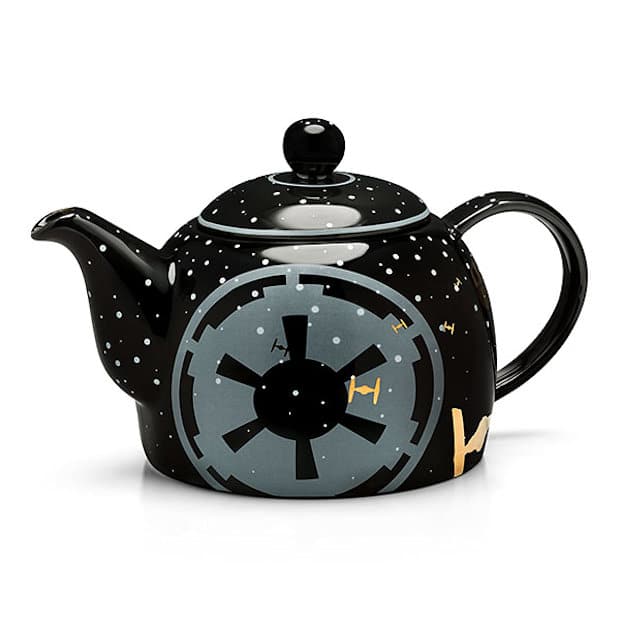Star Wars Gift Black and Gold Porcelain Teapot Sugar Bowl Creamer, Limited  Edition Mandalorian Legendary Destiny Black Tea Canister